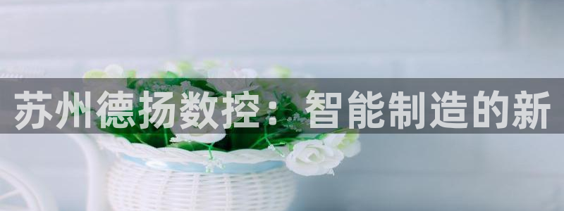 天辰娱乐网址娱乐游戏:苏州德扬数控:智能制造的新